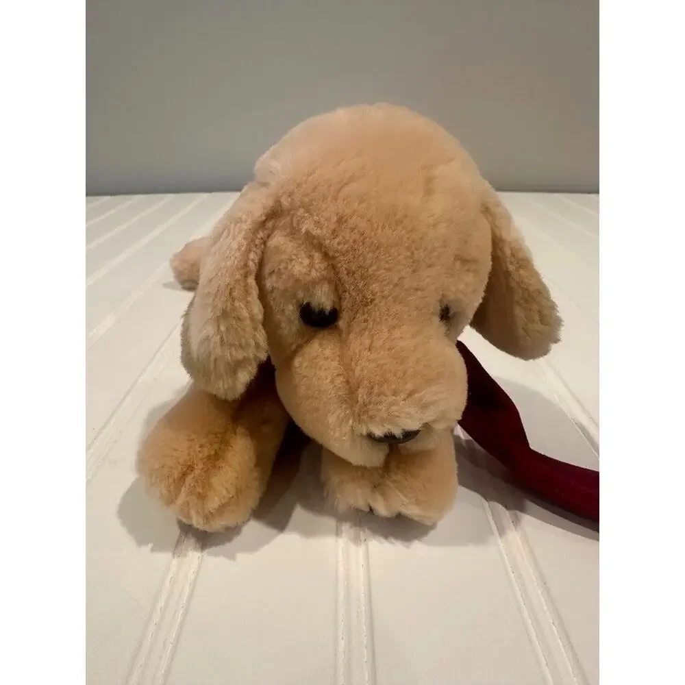 Russ Berrie Amber Golden Labrador Retriever Plush Red Bow 11